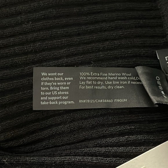 EILEEN FISHER NWT Black Merino Wool Crepe Ribbed Pencil K/L Skirt -size XXS - Picture 10 of 11